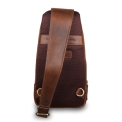 Кожаный однолямочный рюкзак коричневого цвета Ashwood Leather M-53 Tan. Вид 3.